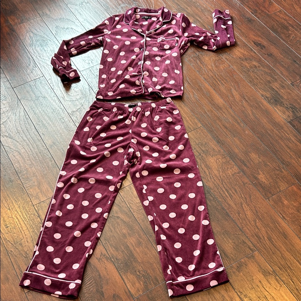 Simply Vera Vera Wang Pajama Set - Burgundy and Pink